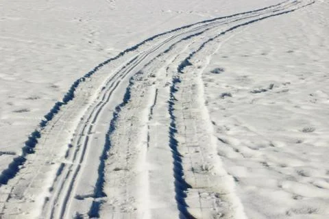 Snow trail Stock Photos