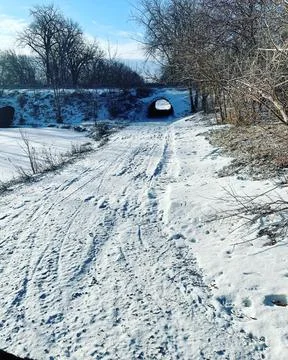 Snow Trail Stock Photos