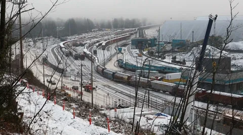 Snow Train Canada WS D 001 Stock Footage 36266627