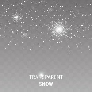 Snow on a transparent background Stock Illustration