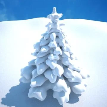 Snow Tree Collection 3D Model