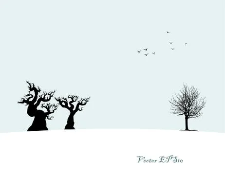 Snow tree Stock Illustration