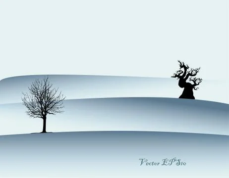 Snow tree Stock Illustration