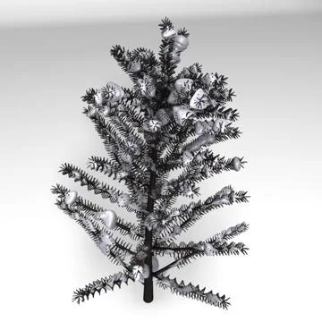 Snow Trees Set 3D Model