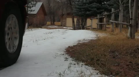 Snow turns to mud Video stock 12576641