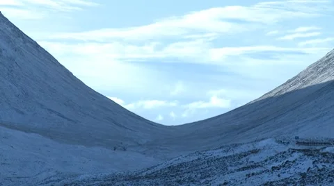 Snow Valley Wide Video stock 8563290