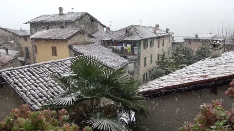 Snow in Valsassina Vídeo Stock 144367249