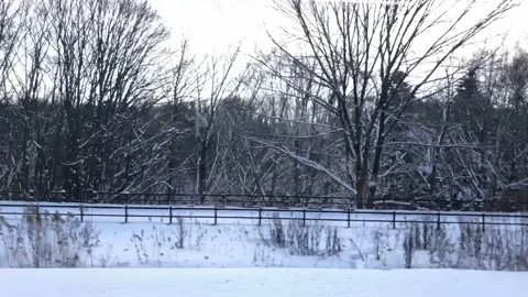 Snow view on Train in Sapporo, Japan. Stock Footage 141602514