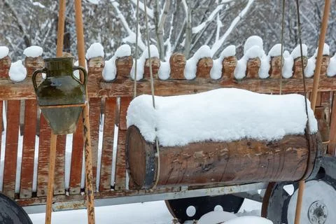 Snow view in winter Stock Photos