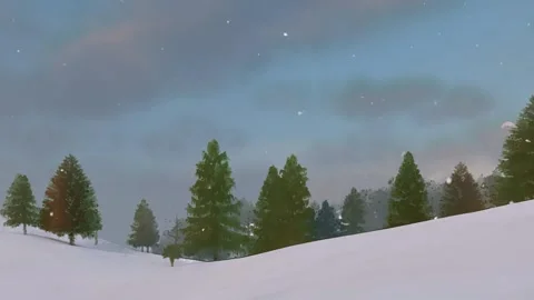 Snow Watrecollor #2 Video stock 241118000