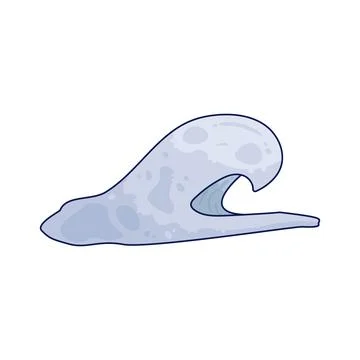 Snow wave illustration Stock Illustration