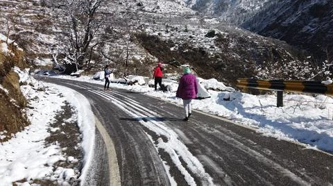 Snow on the way Foto stock