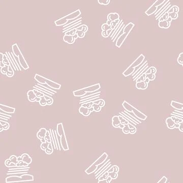 Snow weather line vector seamless pattern 스톡 일러스트