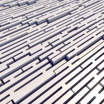 A snow-white, 3D background composed of rectangular blocks Illustrazione stock