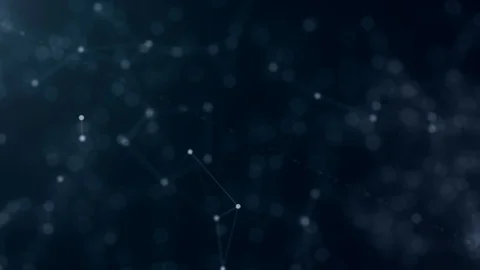 Snow-white abstract technology and caliginous, deep black background with plexus Video stock 105657475