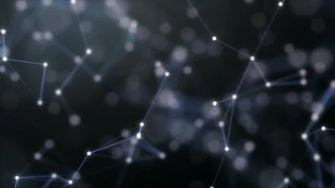 Snow-white abstract technology and caliginous background with plexus elements Stock Illustration