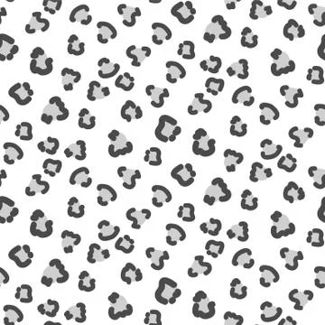 Snow white leopard seamless vector pattern. Stock-Illustration