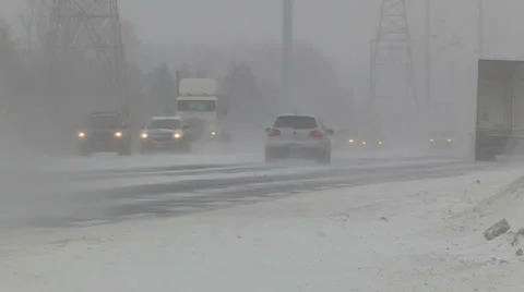 Snow, wind, blowing snow, stormy winter weather  v1 Stock Footage 36597277