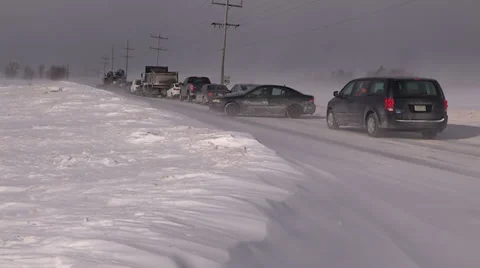 Snow, wind, blowing snow, stormy winter weather  v61 Stock Footage 36640361