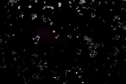 Snow on a window on black Stock Photos