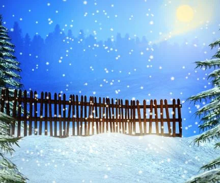 Snow winter backdrop Stock Illustration