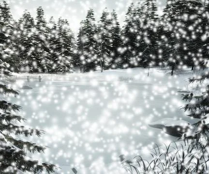 Snow winter background Stock Illustration