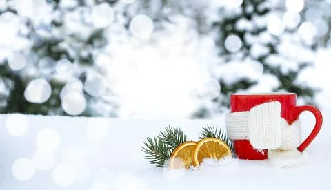 Snow winter background Stock Photos