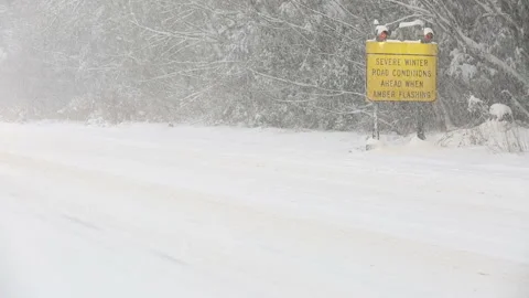 Snow Winter Driving Road Condition Whistler Squamish Stock Footage 158192248