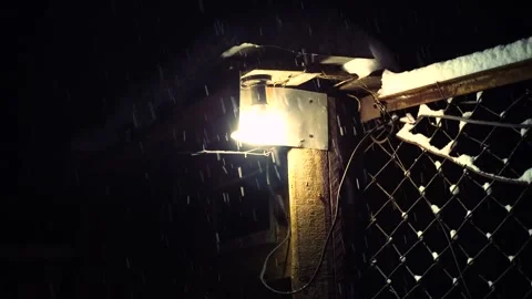 Snow winter at night Stock Footage 327387665