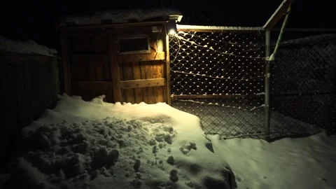 Snow winter at night Stock Footage 327387668