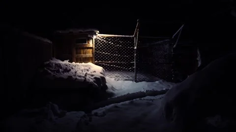 Snow winter at night Stock Footage 327387707