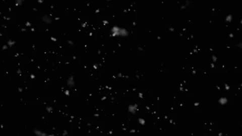 Snow. Winter snowfall. Falling realistic snowflakes on a black background. Loop Stock Footage 81263117