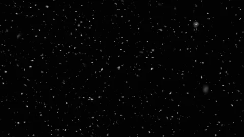 Snow. Winter snowfall. Falling realistic snowflakes on a black background. Loop Stock Footage 81263217