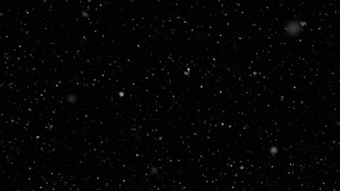 Snow. Winter snowfall. Falling realistic snowflakes on a black background. Loop Видео 81263255