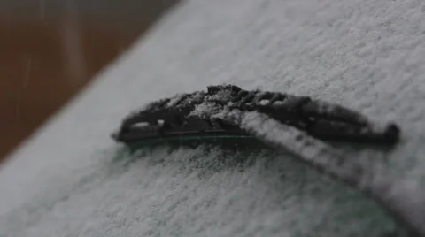 Snow Wiper Blade Stock Footage 32928644