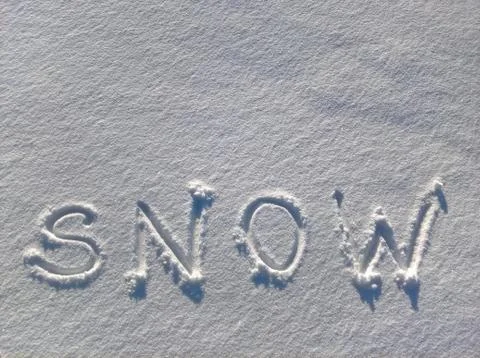 Snow Writing Stock Photos