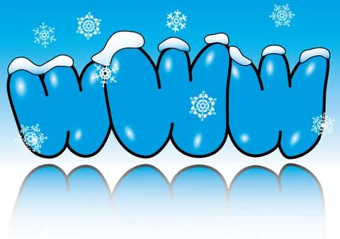 Snow on www. Stock Illustration