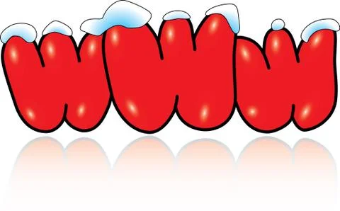 Snow on www. Stock Illustration