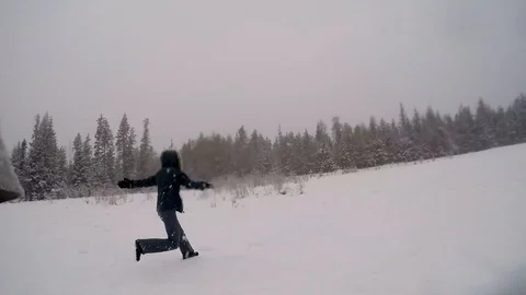 Snowball Fight Stock Footage 86450697