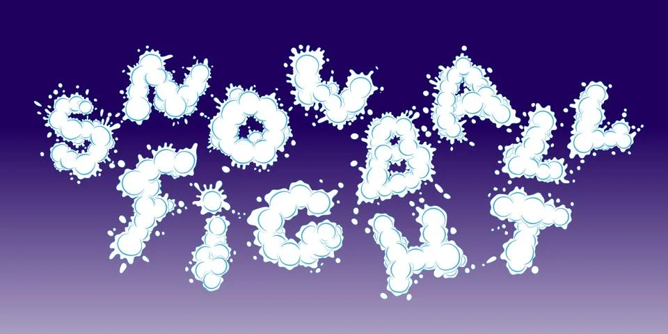 Snowball fight Stock Illustration