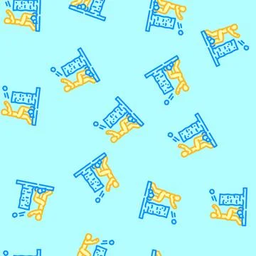 Snowball fight winter vector seamless pattern Stock Illustration