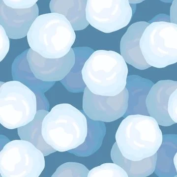 Snowball pattern. Winter background Vector illustration. Christmas and New Ye Stock Illustration