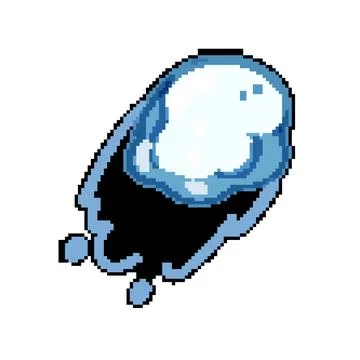 Snowball snowball pixel art vector illustration Stock Illustration