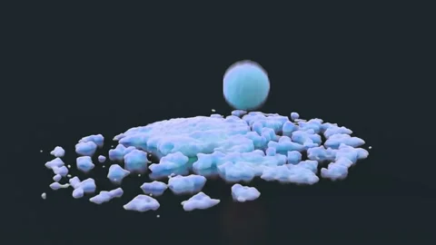 Snowballs crash on the ground Stock Footage 164859227