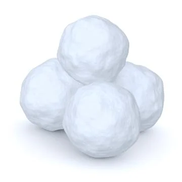 Snowballs heap Stock Illustration
