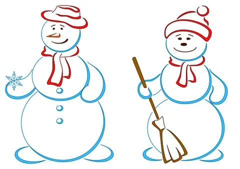 Snowballs, pair Stock Illustration