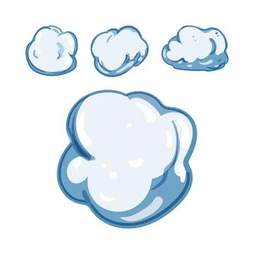 Snowballs set creating winter game elements Stock Illustration