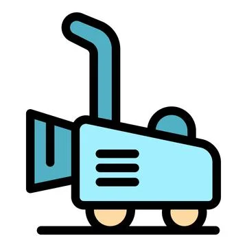 Snowblower machine removing snow on a winter day Illustration