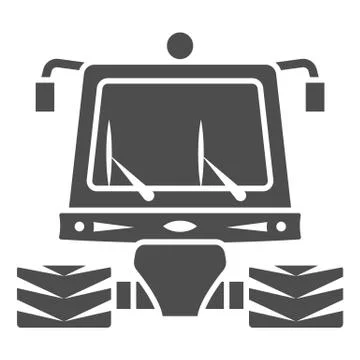 Snowblower solid icon, World snow day concept, snow professional cleaning Stock Illustration