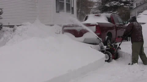 Snowblowing Deep Snow 動画素材 23350409